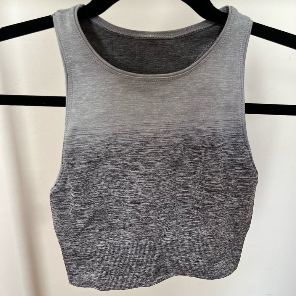 Lululemon Grey Racingback Crop Top